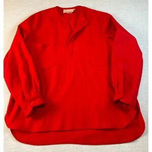 VTG The Australian Outback Collection Red Henley Style Shirt Womens XL Australia